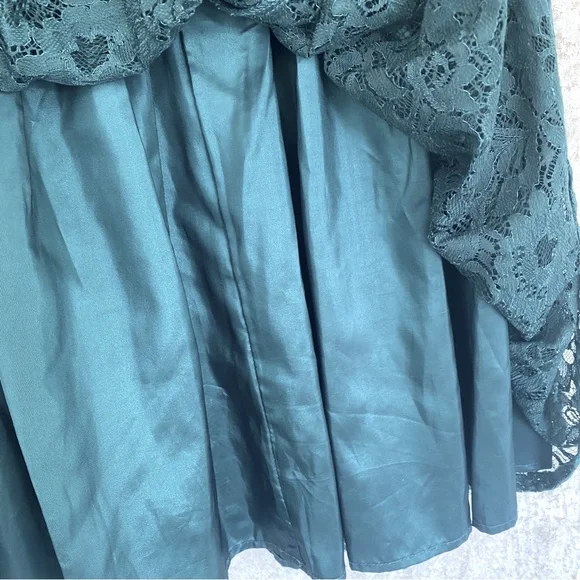 🪩Zenzi girls green lace party dress 10/12 - Picture 4 of 7